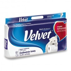 TOILET PAPER VELVET WHITE 3PLY 7 x 8PACK