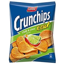 LORENZ CRUNCHIPS X-CUT CHILI&LIME 10 x 150GR